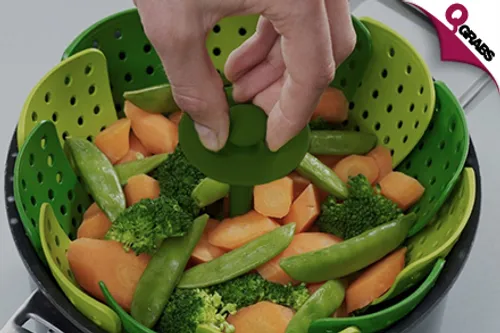From QR35 Steam Easier with Foldable Non-Scratch Steamer Baskets - Choose from Two Colors! (Up to QR152 Value)